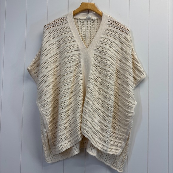 GAP Sweaters - Gap Womens Boho Chic Chunky Oversized Poncho Sweater Size XXS Festival Neutral